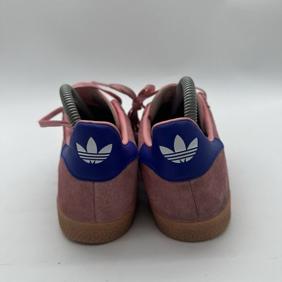 Mens Size 7 GS Adidas Gazelle J Semi Pink Spark Lucid Blue Casual Shoes IG9153 - Picture 7 of 10
